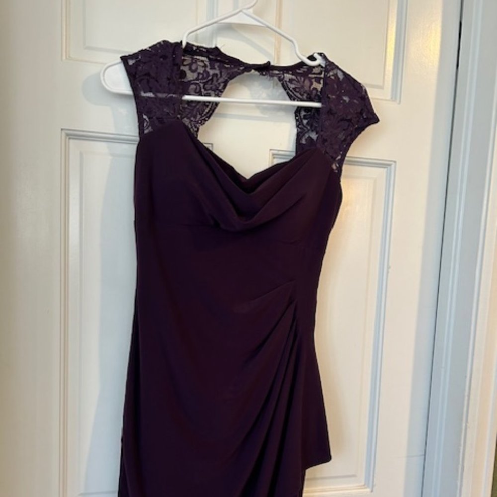 Xscape by Joanna Chen Purple Mini/Prom Dress Size 4